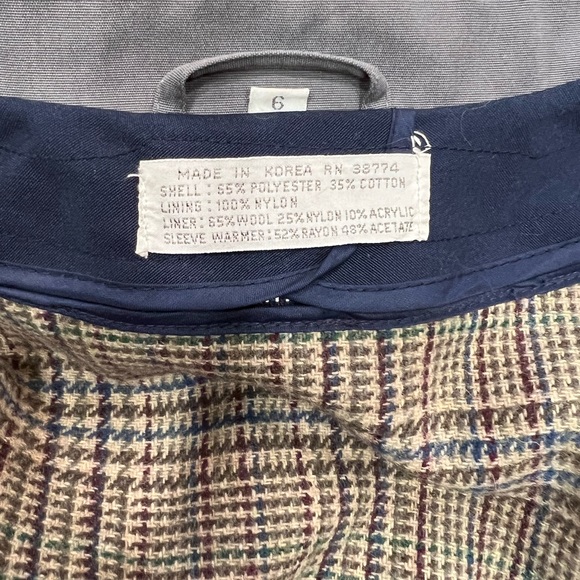 FL collection vintage gray trench coat size 6 - Picture 3 of 6